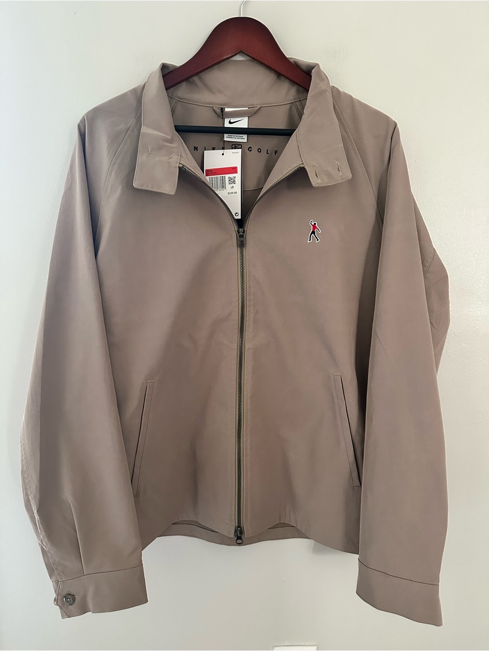 Nike Golf Tiger Woods Repel Taupe Lightweight Full-Zip Jacket